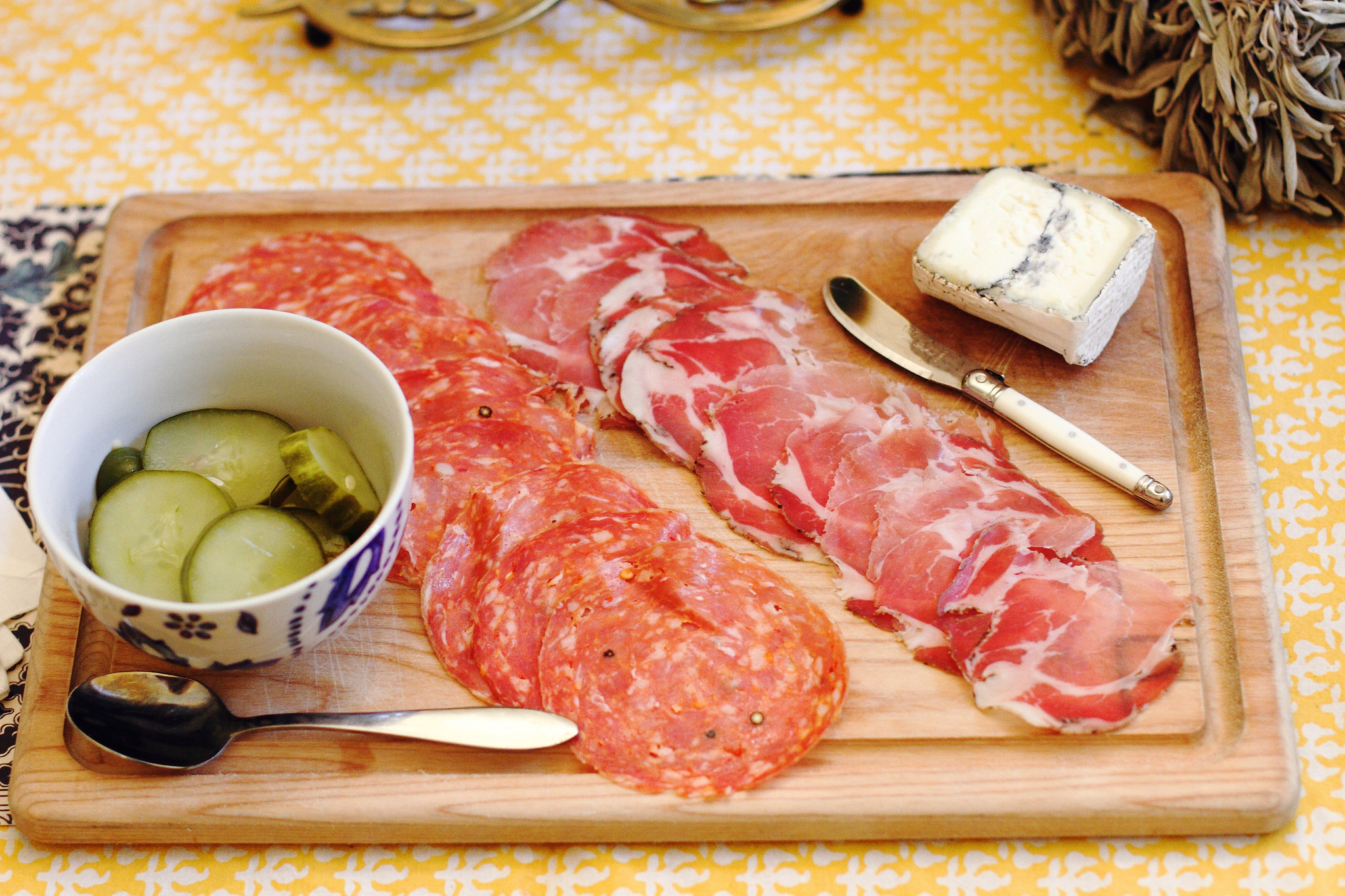 charcuterie and homemade pickles