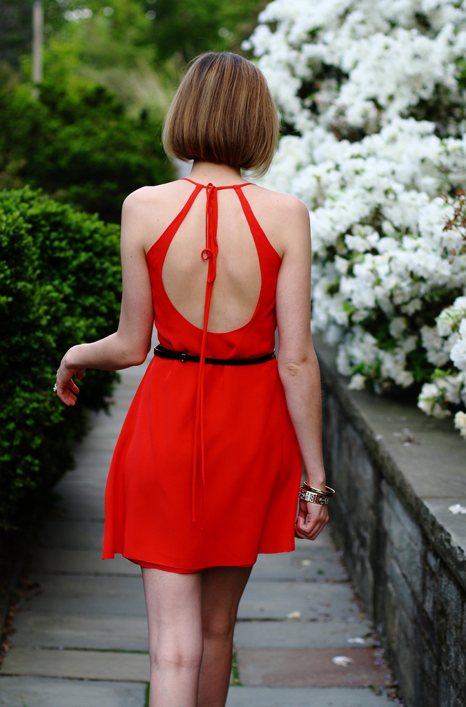 red Sea dress and Miu Miu wedges