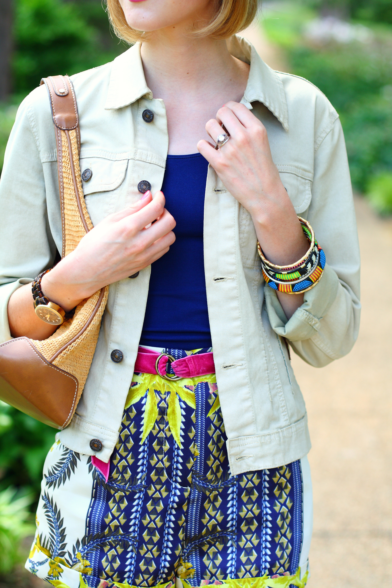 Topshop scarf print shorts