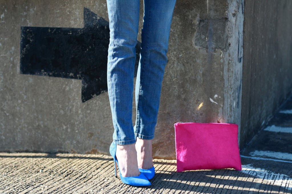 Zara pumps and ASOS clutch