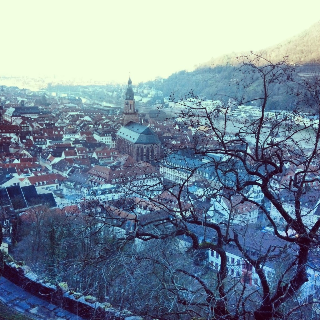 view of Heidelberg from Heidelberg Castle