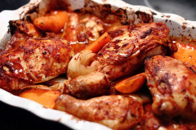 Sunday Dinner Red Wine Roast Chicken District of Chic