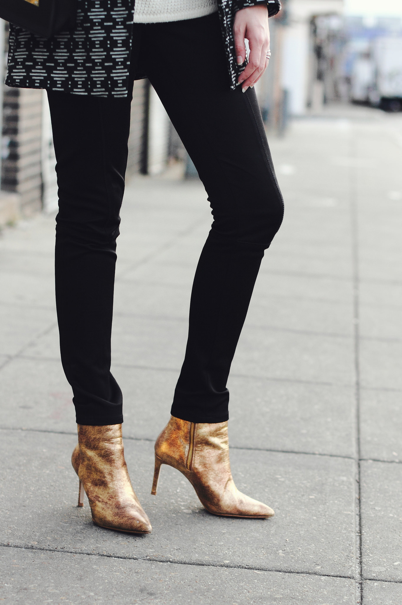 Zara gold boots