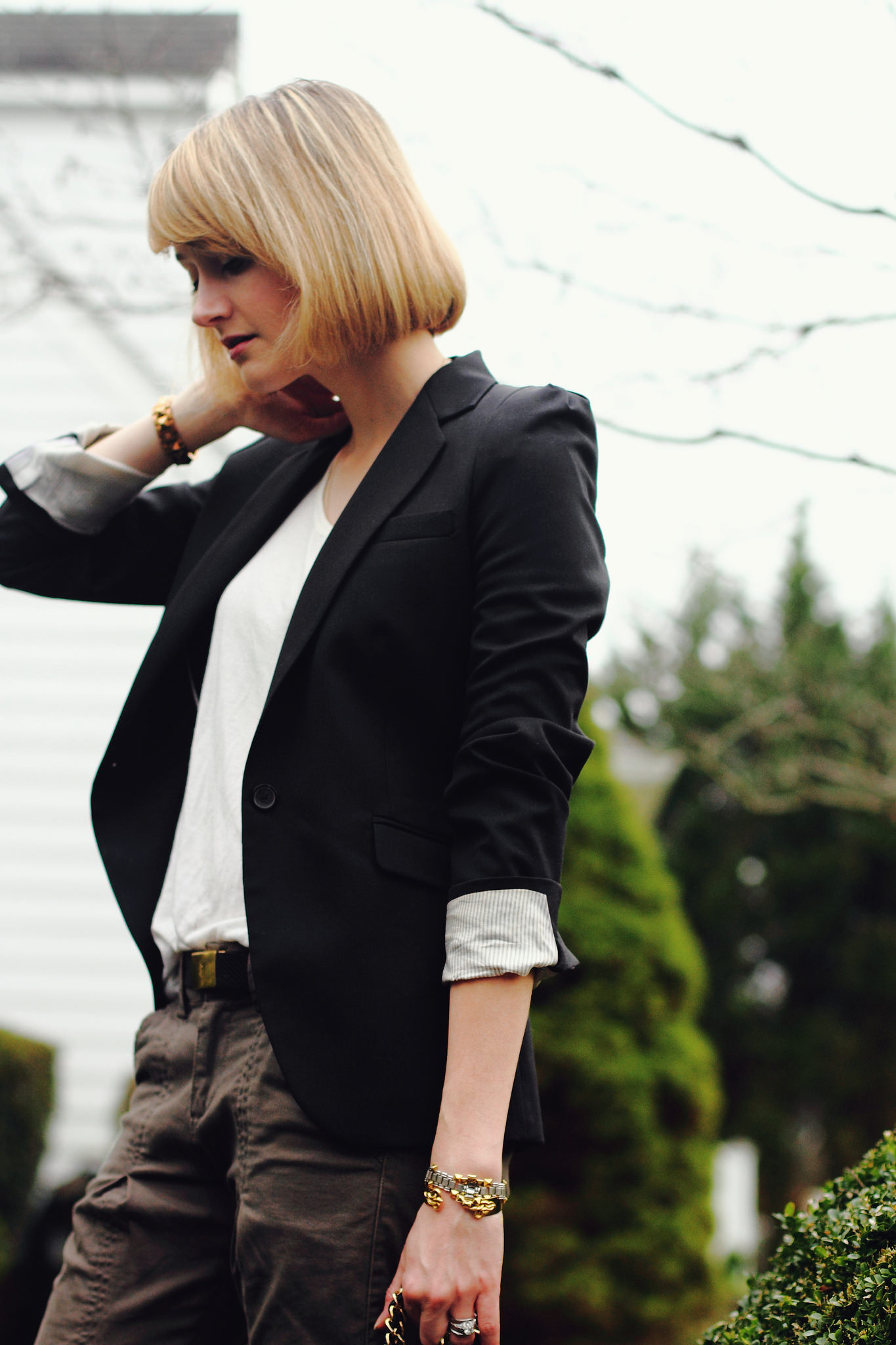 Zara blazer, Mango pants and Reiss shoes