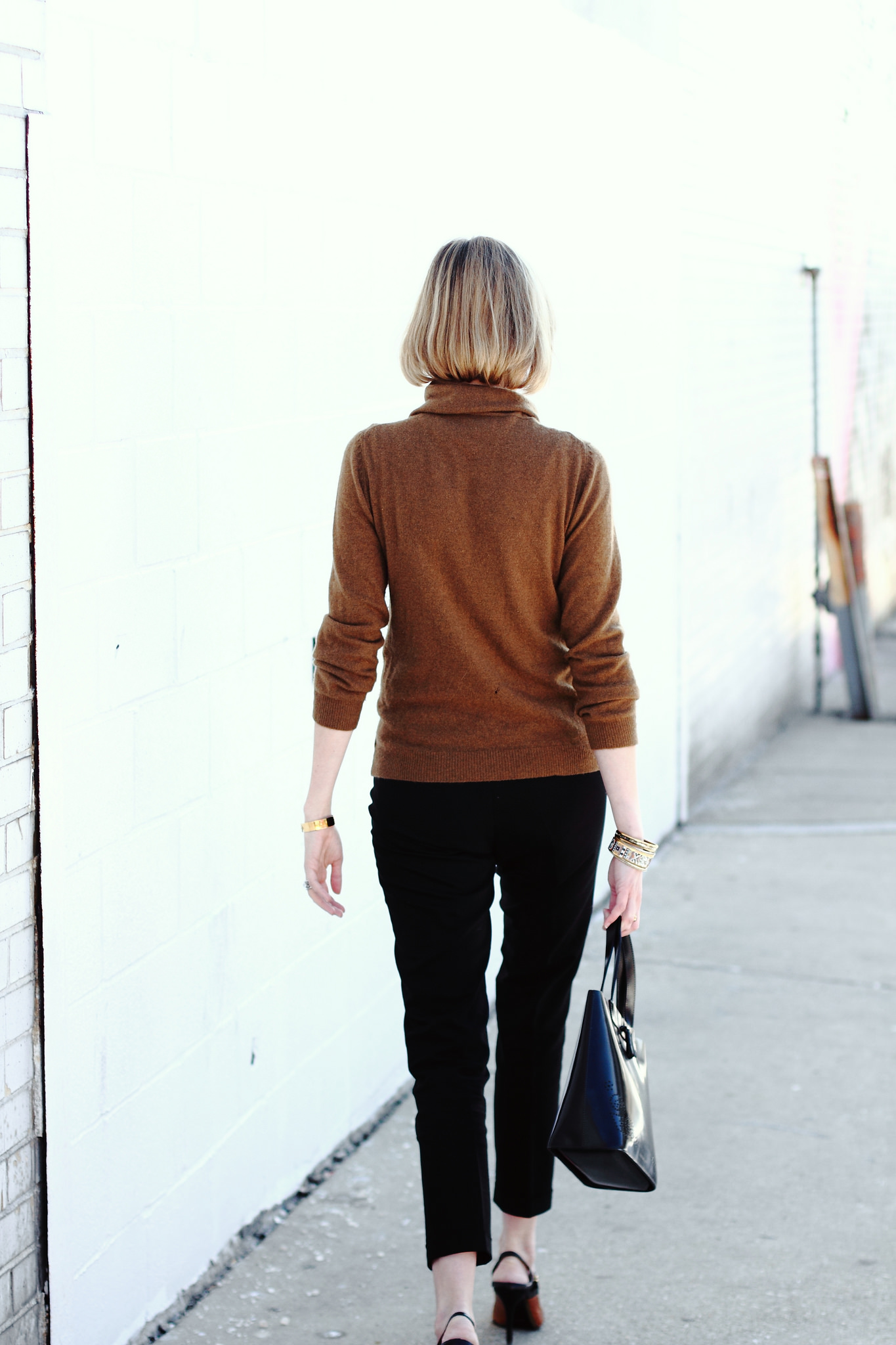 black and brown work outfit