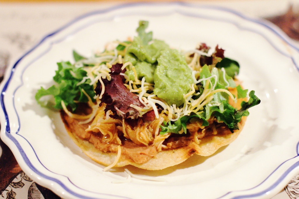 slow cooker chicken tostada