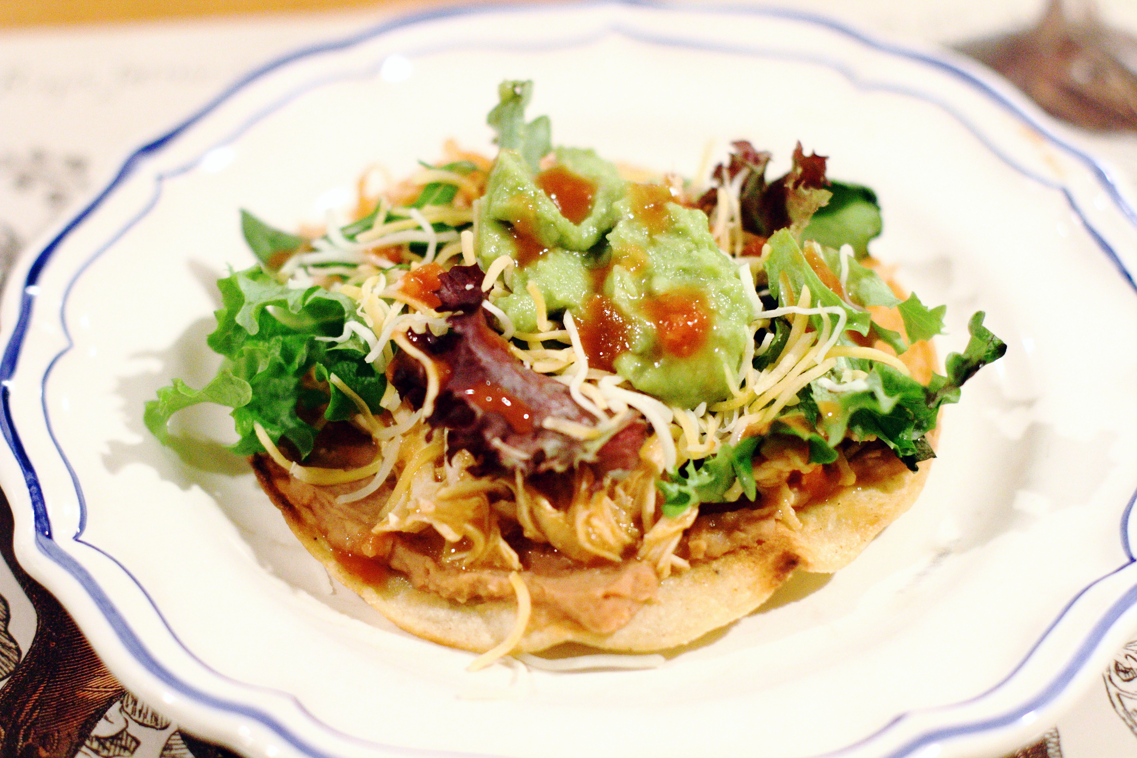 Slow Cooker Chicken Tostada