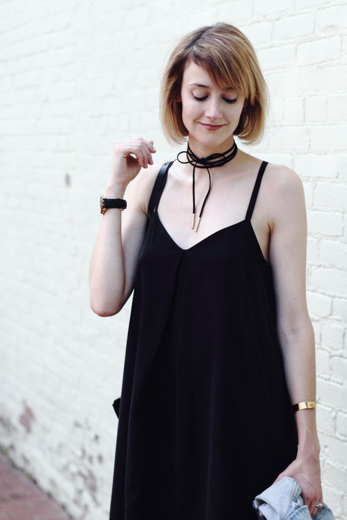 tie choker and Joie dress