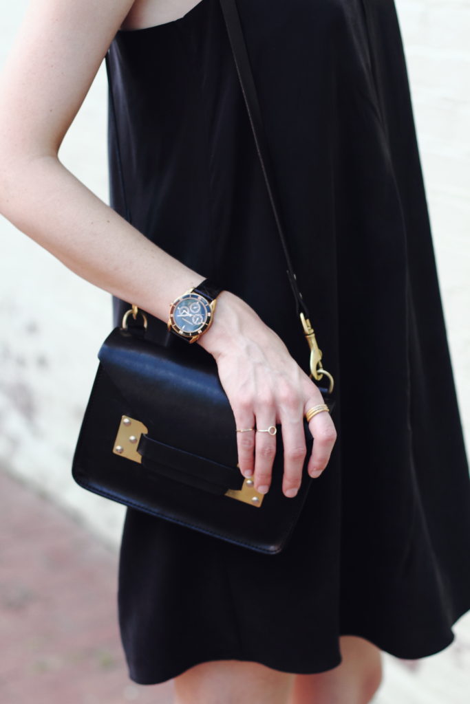 Joie dress and Sophie Hulme bag