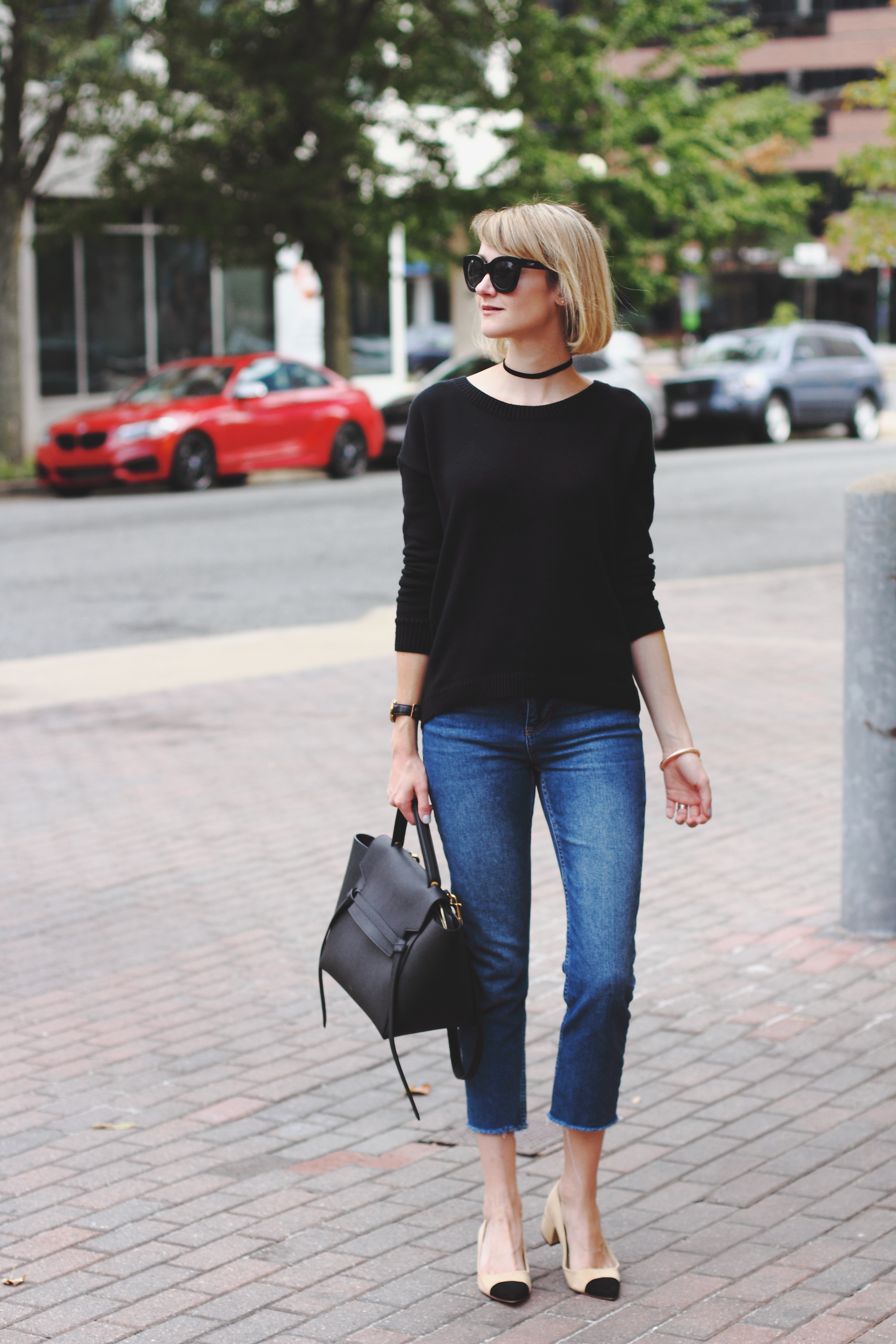 Express sweater and Topshop denim