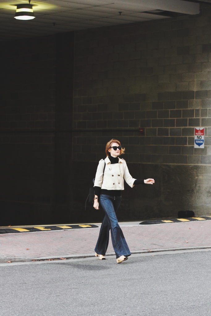 cropped trench and tailored denim