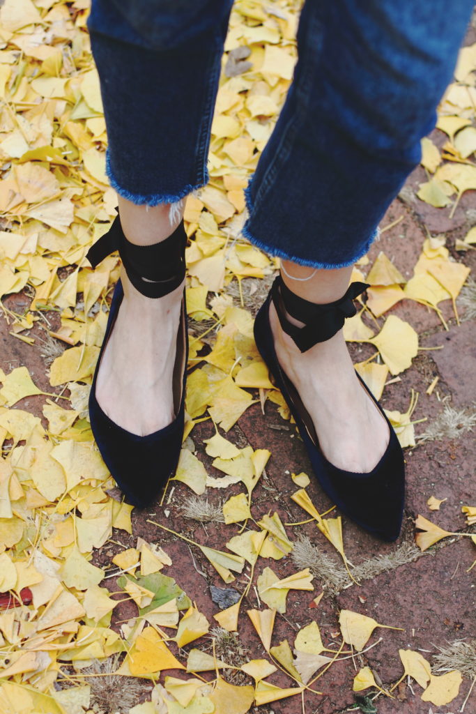 Banana Republic velvet flats