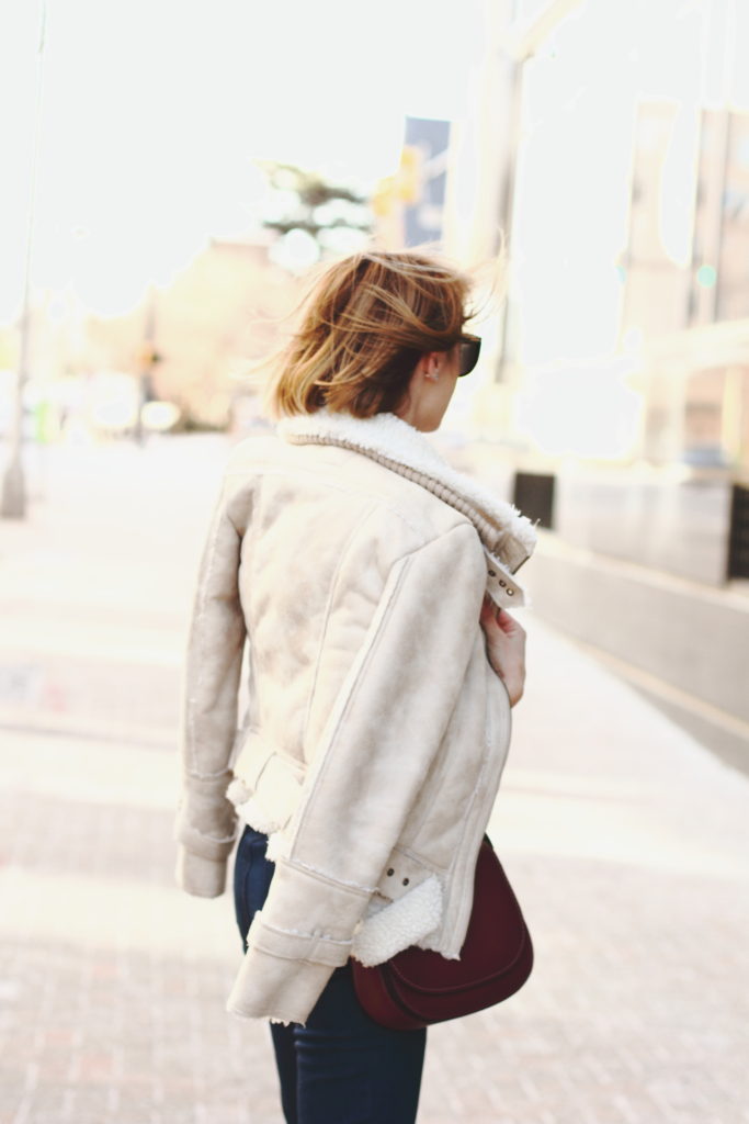 Mango shearling jacket