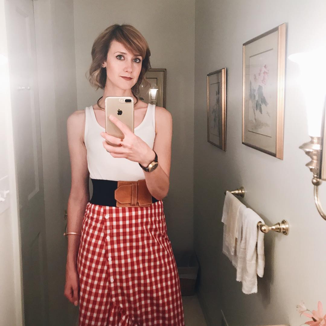 Zara gingham skirt