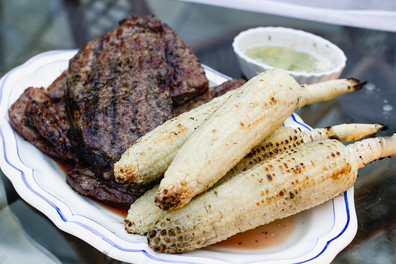 Grilled Corn with Cilantro Lime Butter