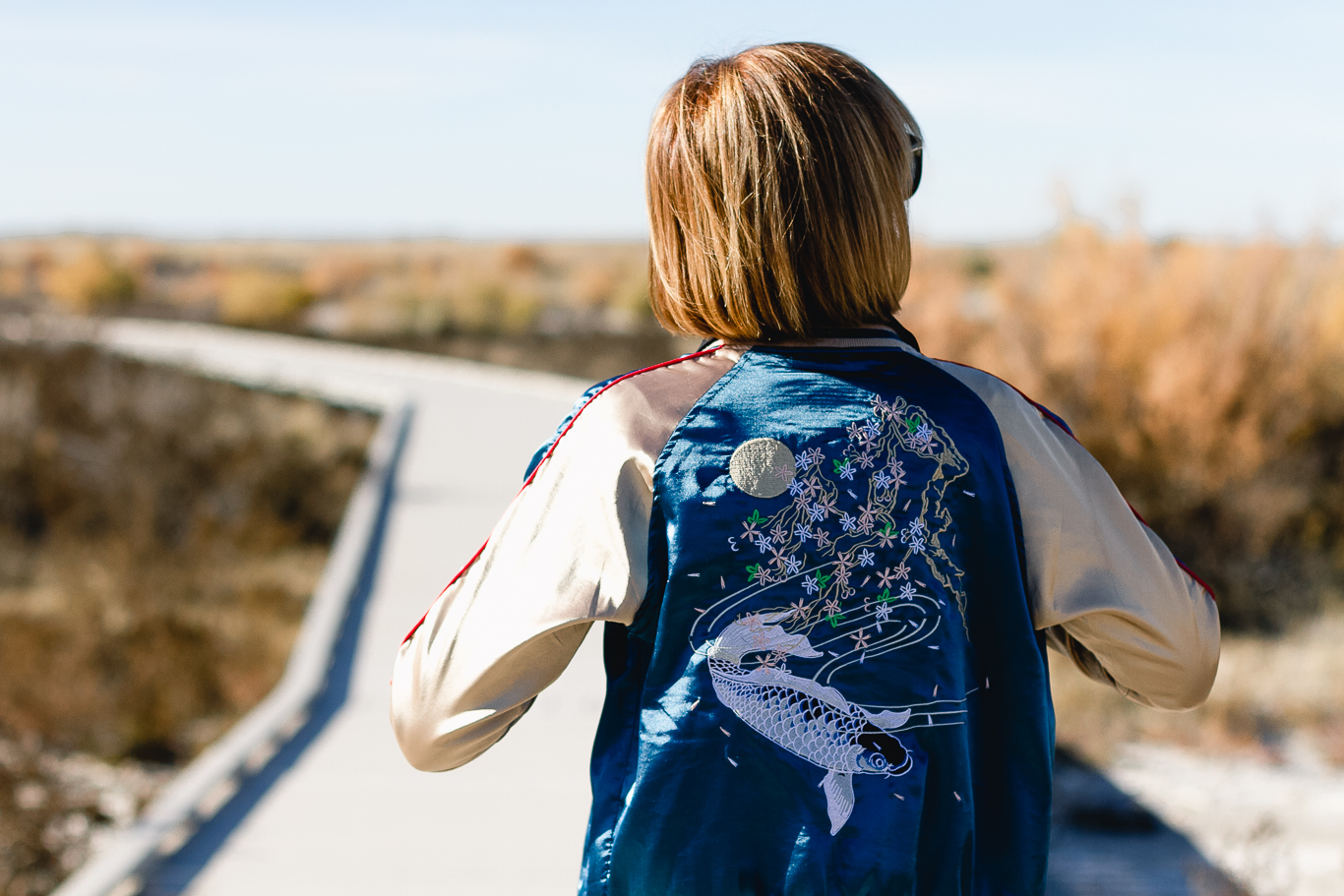 western-inspired outfit in Bottomless Lakes, New Mexico