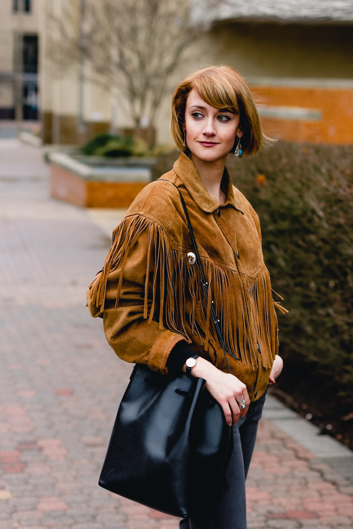 vintage fringe leather jacket