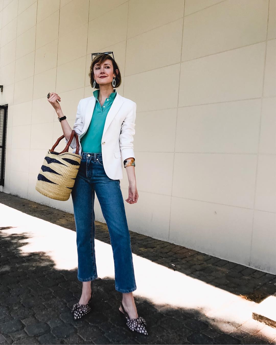 Zara blazer and Need Supply jeans