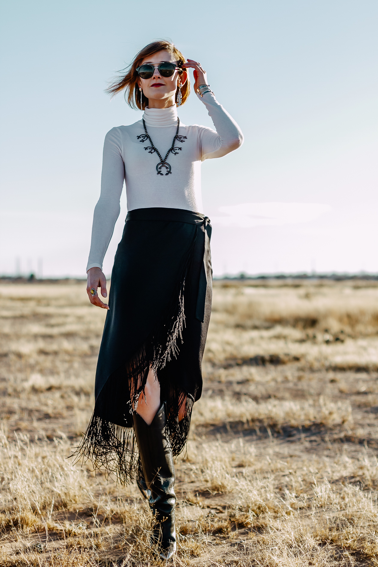 & Other Stories fringe skirt