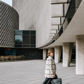 windowpane plaid coat