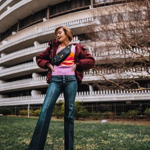 & Other Stories sweater & Moschino belt bag