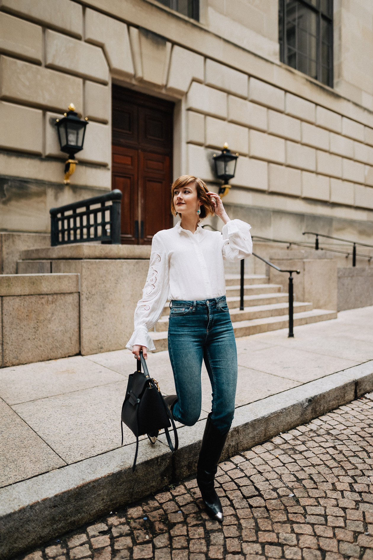 & Other Stories puffy sleeve blouse