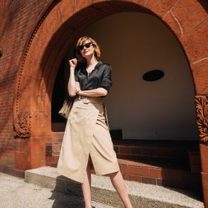 & Other Stories khaki skirt