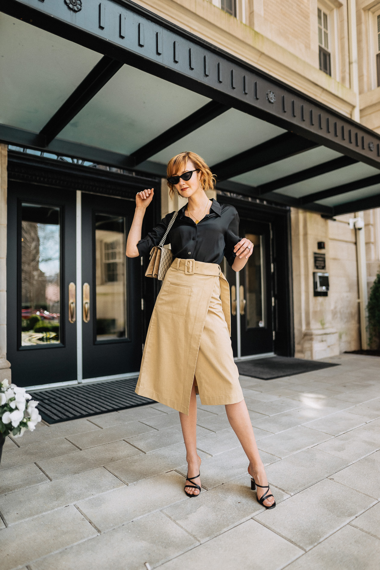 & Other Stories khaki skirt