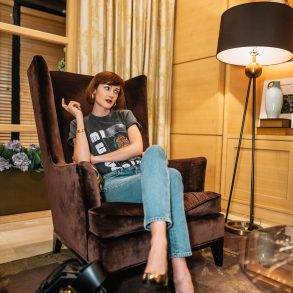 Anine Bing t-shirt and CItizens jeans