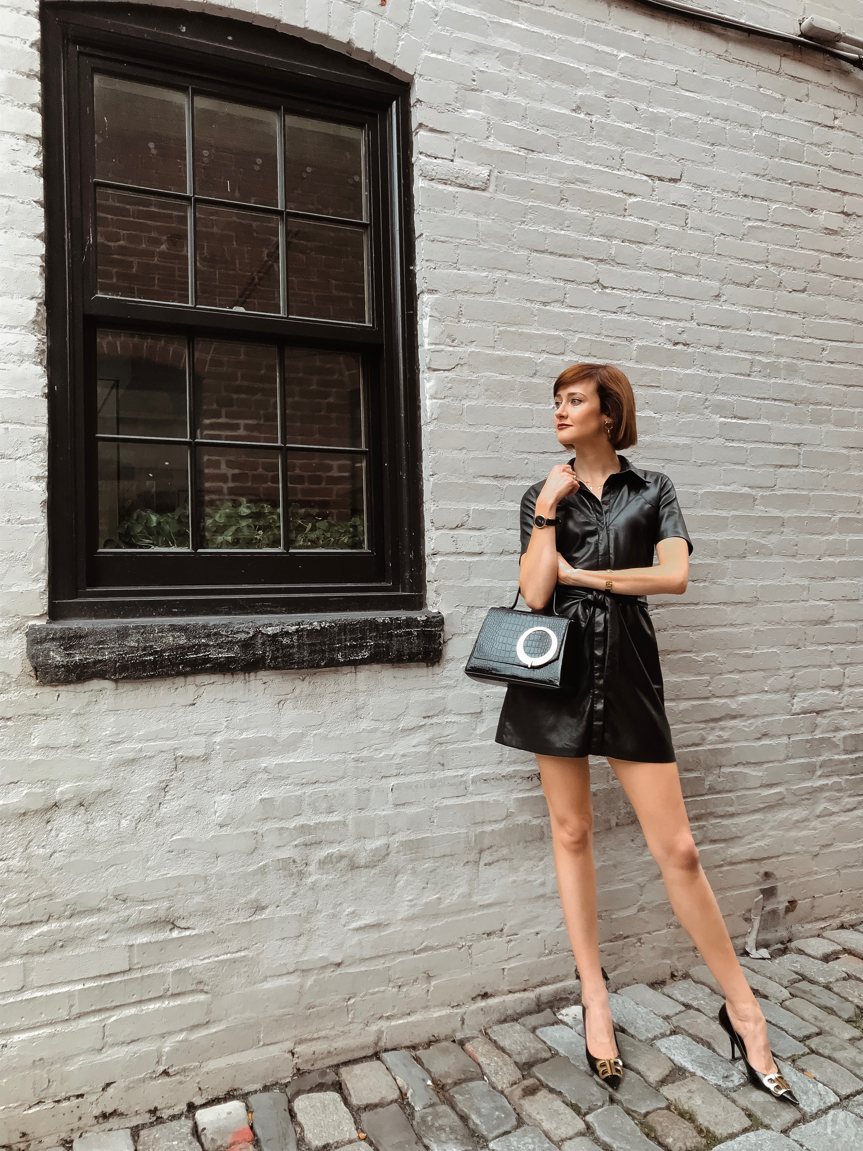 Nanushka leather dress