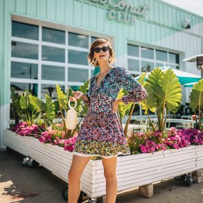 Saloni mini dress & Cult Gaia bag