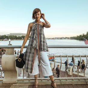 Monse plaid top via Rent the Runway Unlimited