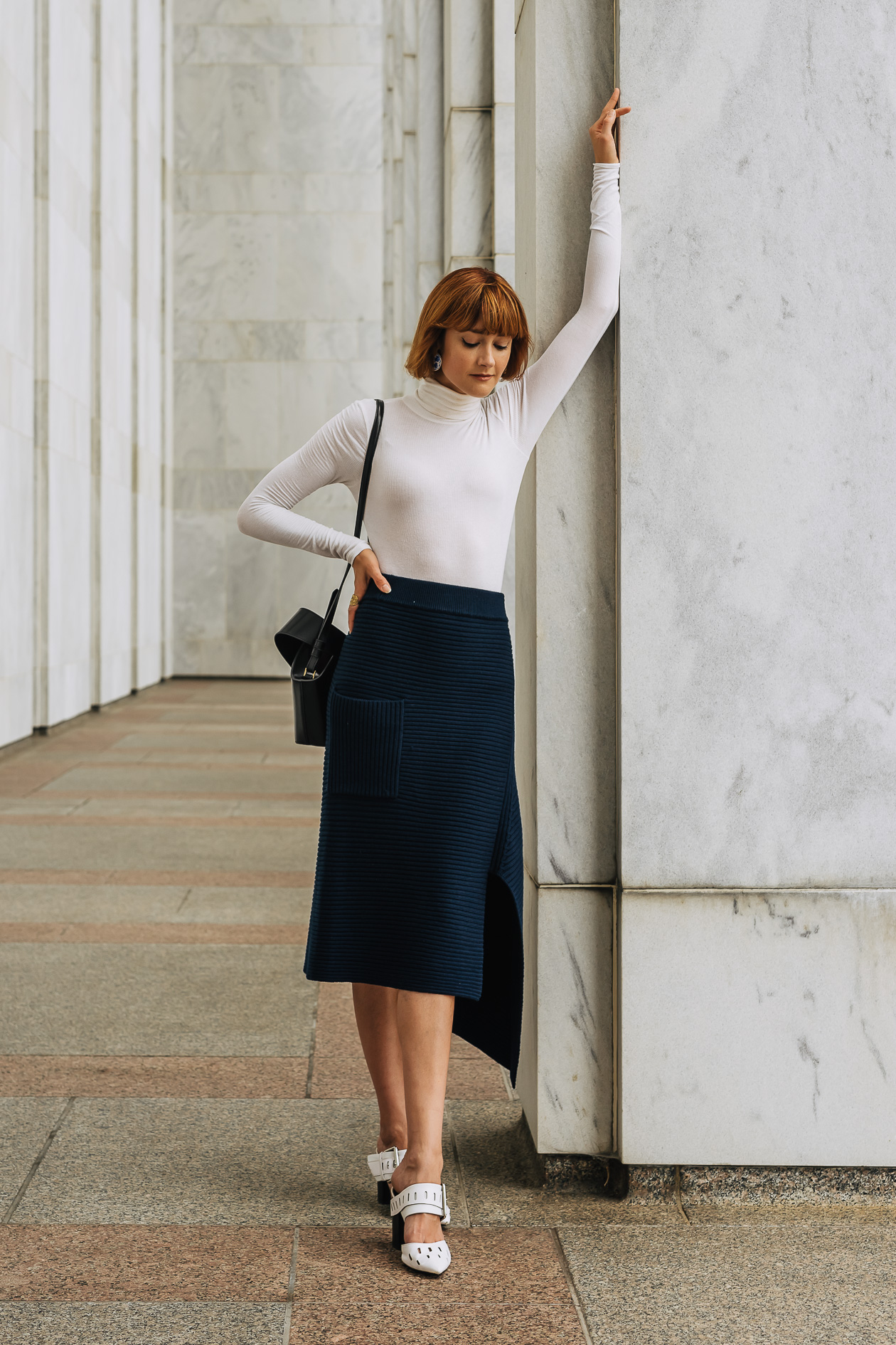 Tibi knit skirt and turtleneck