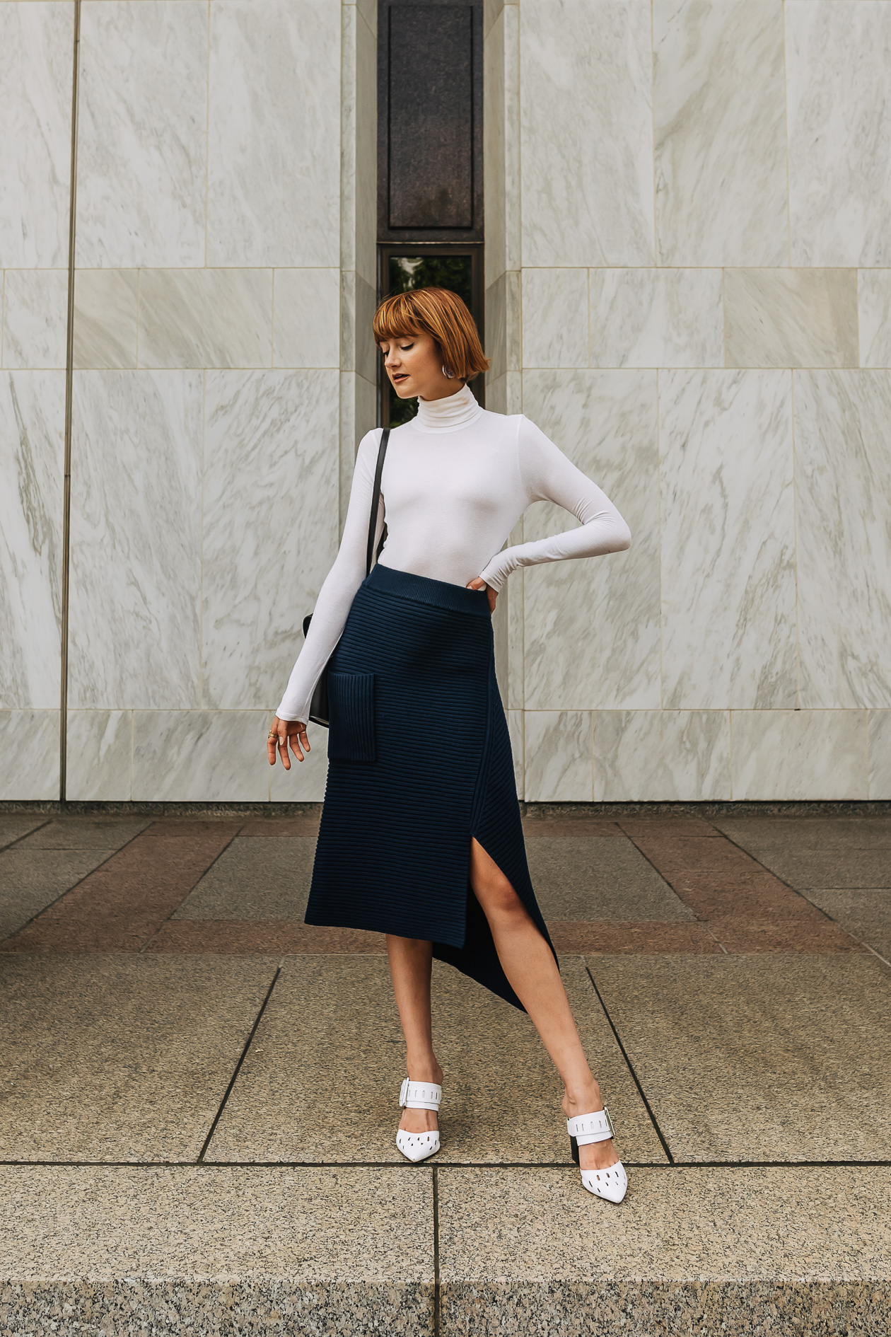 Tibi knit skirt and turtleneck