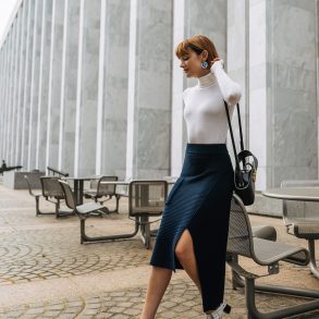Tibi knit skirt and turtleneck