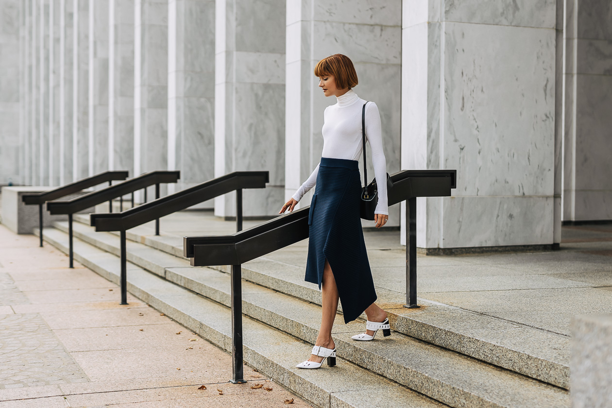 Tibi knit skirt and turtleneck