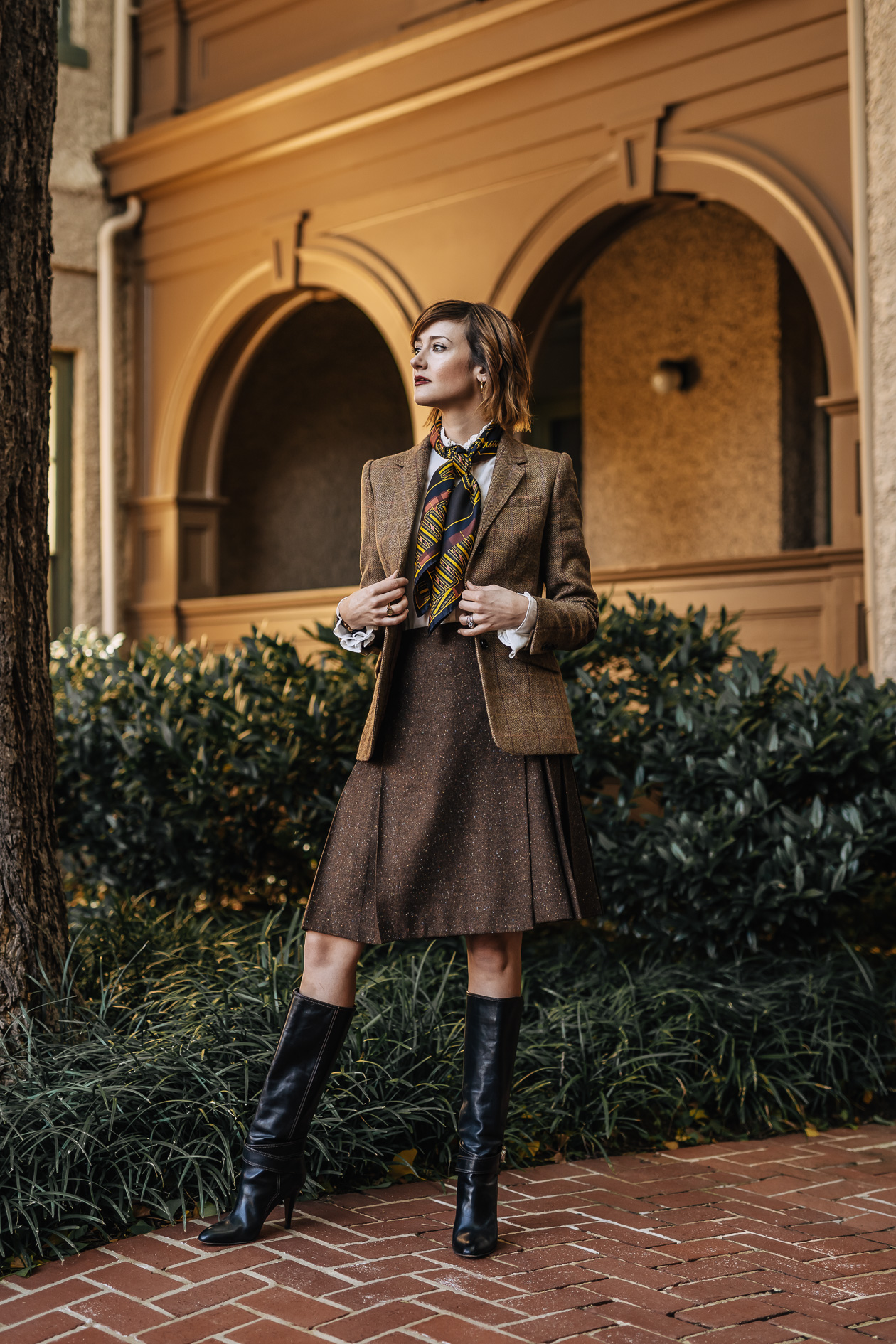 Brooks Brothers tweed jacket and skirt