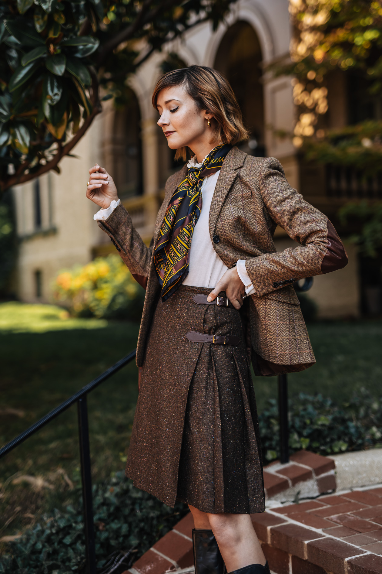 Brooks Brothers tweed jacket and skirt