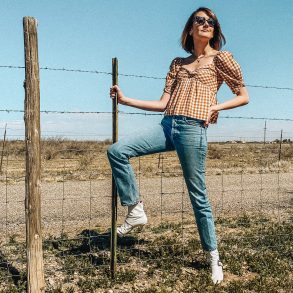 southwestern gingham outfit