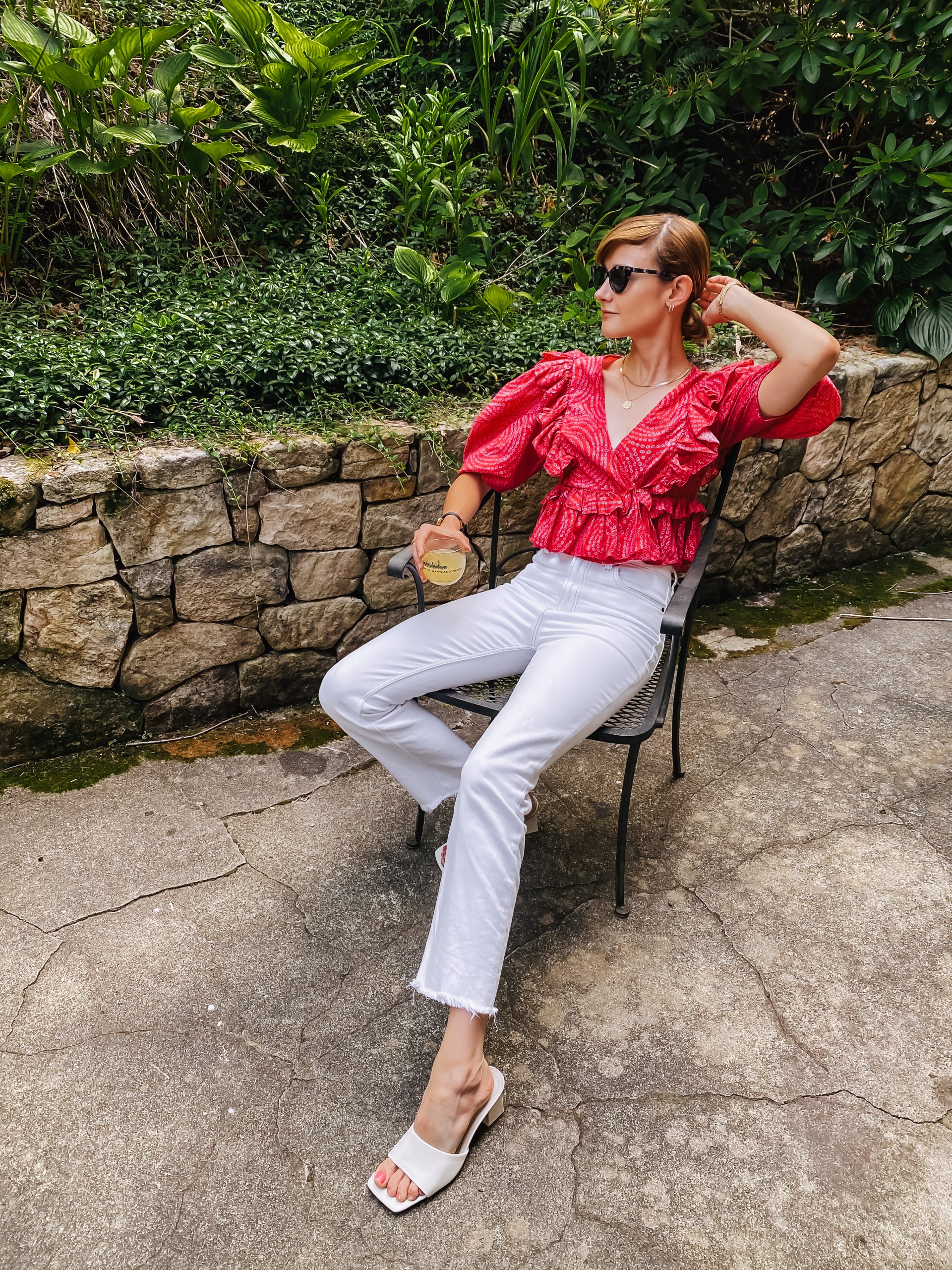 flattering white jeans under $100