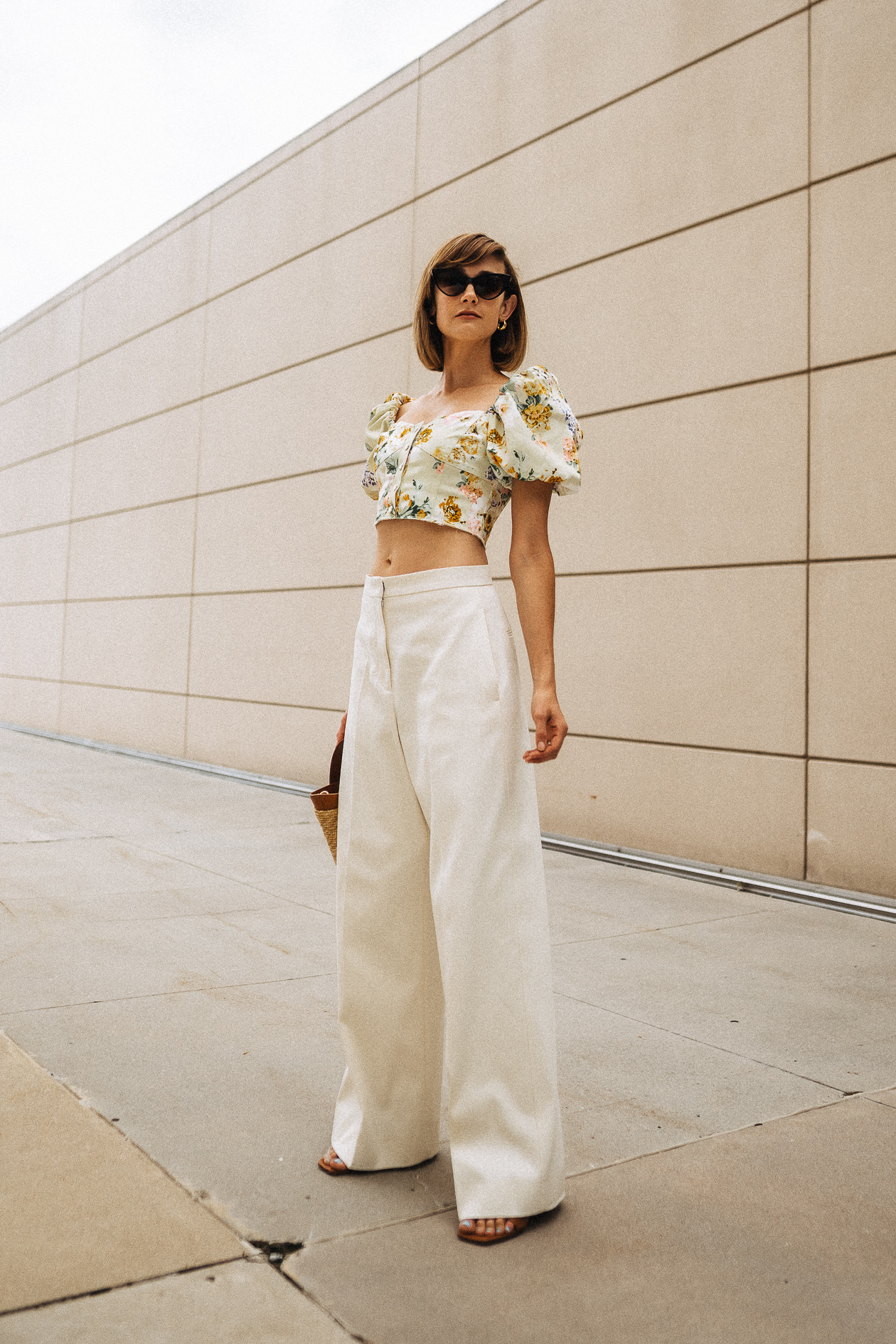 crop top & wide-legged pants