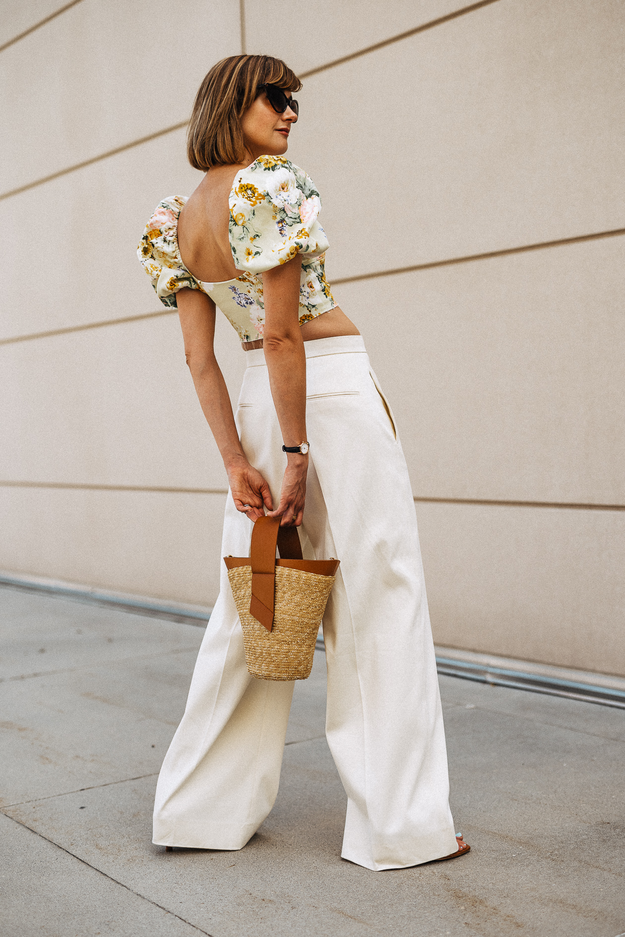 crop top & wide-legged pants