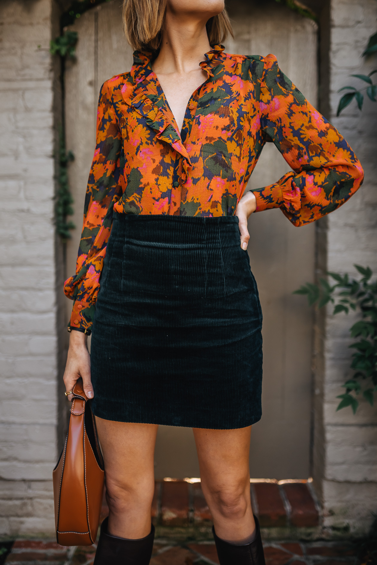 Sezane vintage-inspired fall outfit