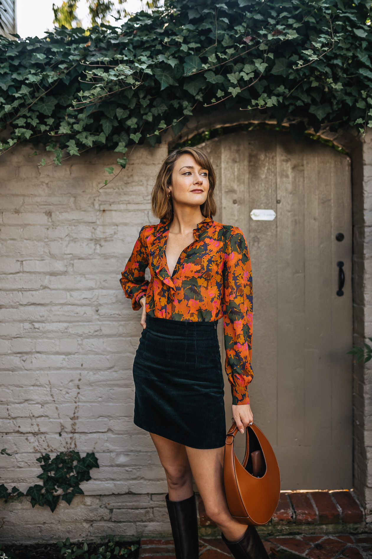 Sezane vintage-inspired fall outfit