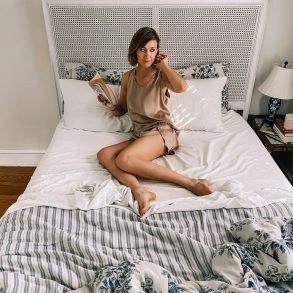 luxurious silk Lunya pajama set