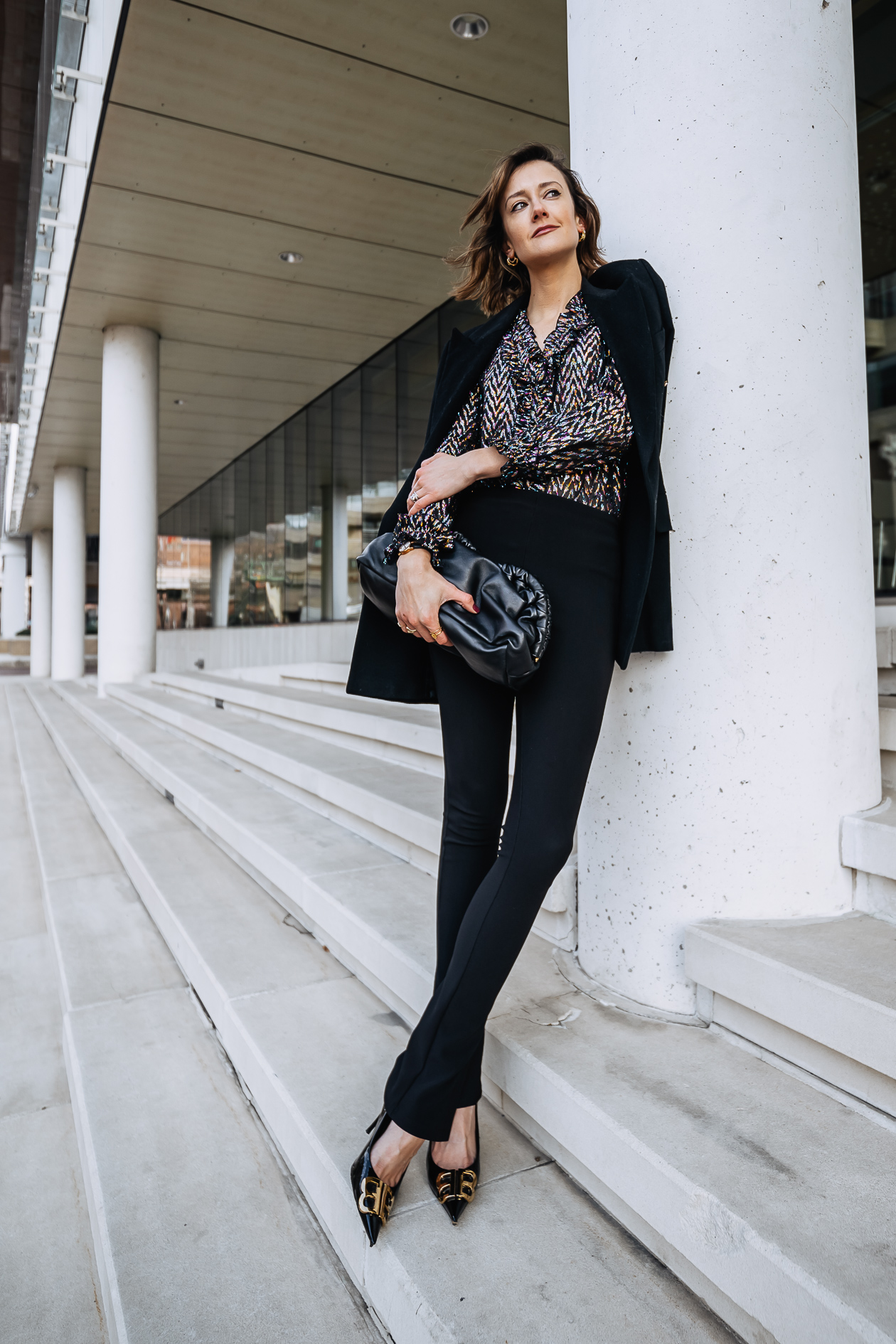 sparkly blouse New Year's Eve outfit