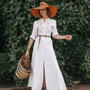 Sezane white maxi dress