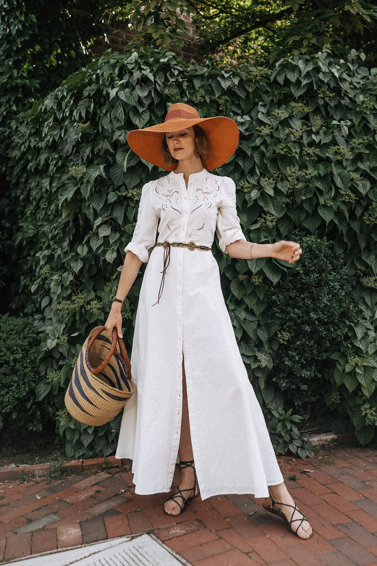 Sezane white maxi dress