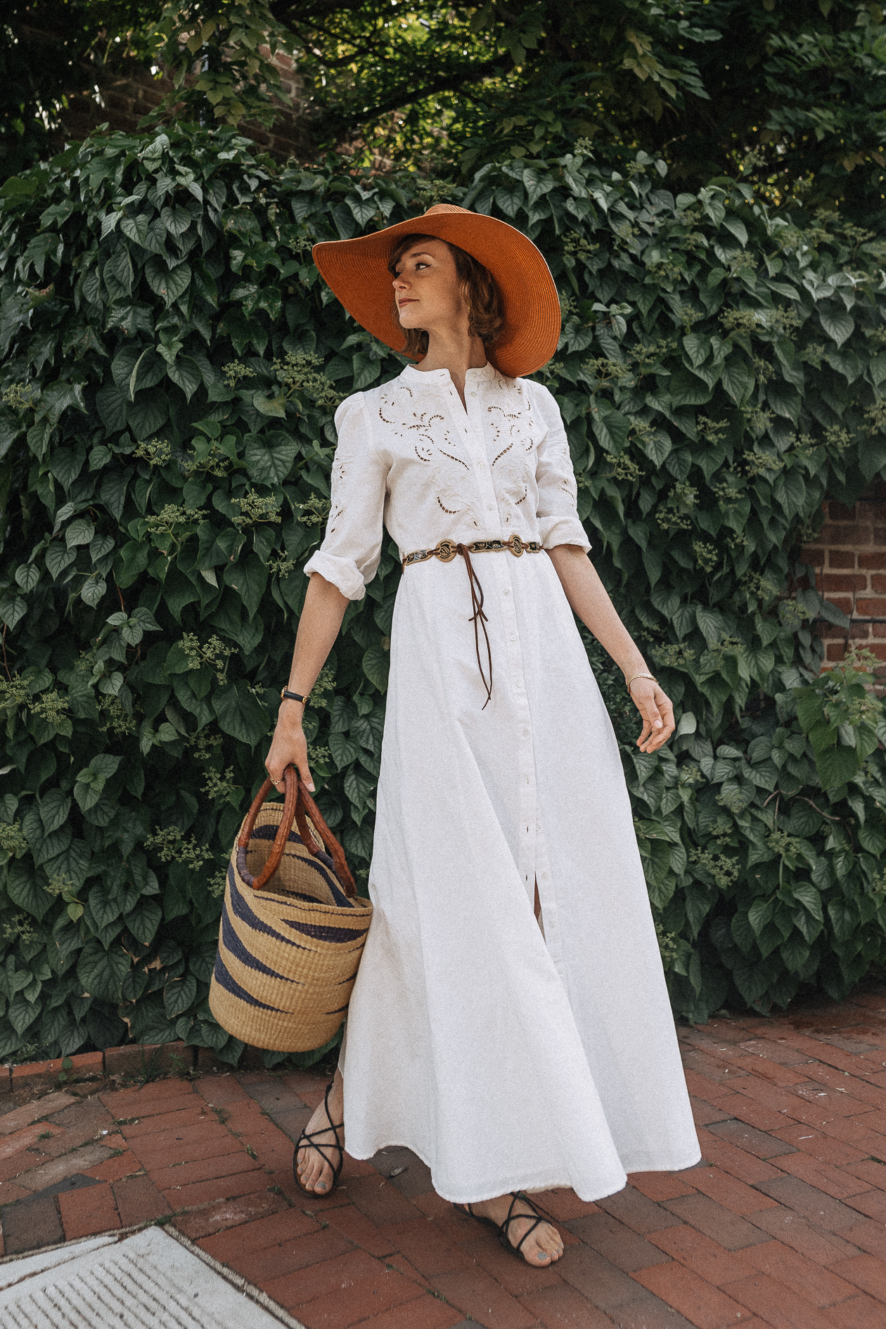 Sezane white maxi dress