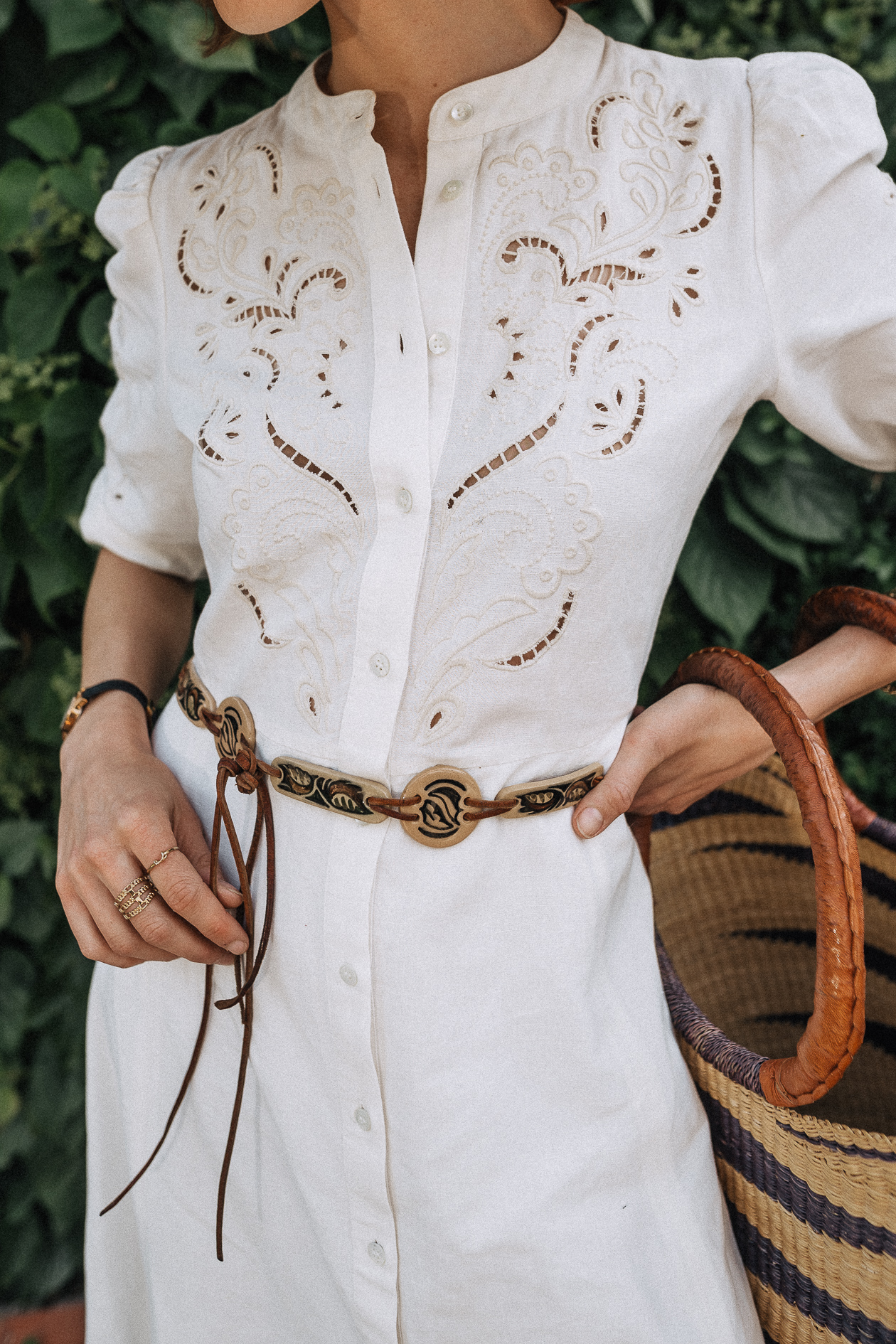 Sezane white maxi dress